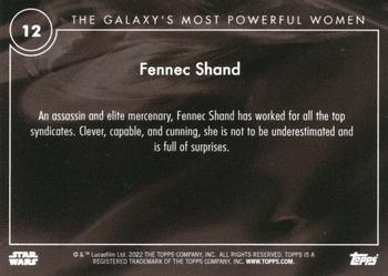 2022 Topps Online Star Wars: The Galaxy’s Most Powerful Women #12 Fennec Shand Back
