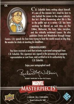 2008 Upper Deck Marvel Masterpieces 3 - Writer Autographs #CBC C. B. Cebulski Back