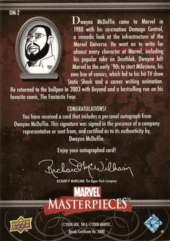 2008 Upper Deck Marvel Masterpieces 3 - Writer Autographs #DM-2 Dwayne McDuffie Back
