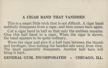 1930 General Gum Trick Cards (R155) #NNO A Cigar Band That Vanishes Back