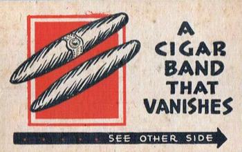 1930 General Gum Trick Cards (R155) #NNO A Cigar Band That Vanishes Front