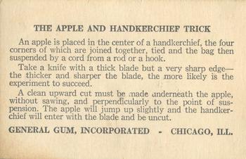 1930 General Gum Trick Cards (R155) #NNO The Apple Handkerchief Trick Back