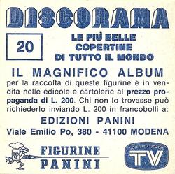 1981 Panini Discorama #20 Peppino di Capri Back