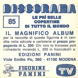 1981 Panini Discorama #85 Angelo Branduardi Back