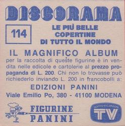 1981 Panini Discorama #114 The Cure Back