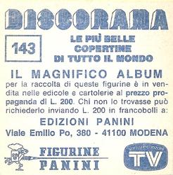 1981 Panini Discorama #143 Franco Califano Back