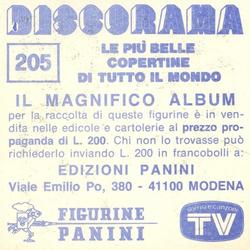 1981 Panini Discorama #205 The Jimi Hendrix Experience Back