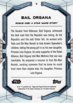 2022 Topps Finest Star Wars #9 Bail Organa Back