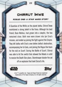 2022 Topps Finest Star Wars #22 Chirrut Îmwe Back
