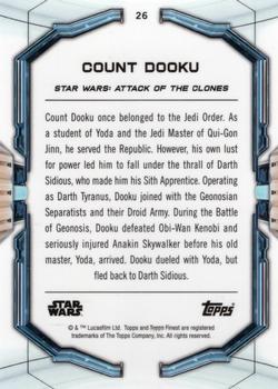 2022 Topps Finest Star Wars #26 Count Dooku Back