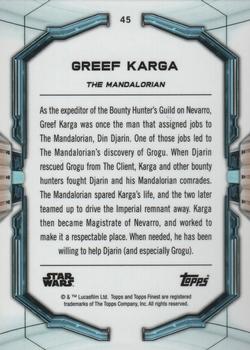 2022 Topps Finest Star Wars #45 Greef Karga Back