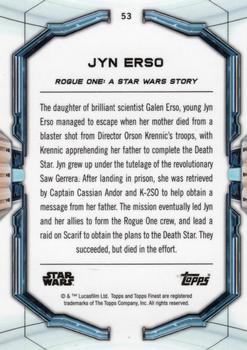 2022 Topps Finest Star Wars #53 Jyn Erso Back
