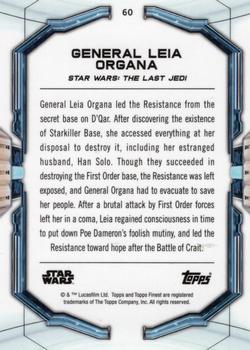 2022 Topps Finest Star Wars #60 Leia Organa Back