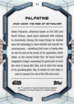 2022 Topps Finest Star Wars #71 Palpatine Back