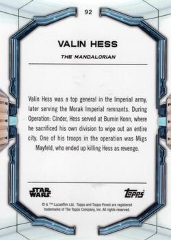 2022 Topps Finest Star Wars #92 Valin Hess Back
