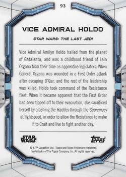 2022 Topps Finest Star Wars #93 Vice Admiral Holdo Back
