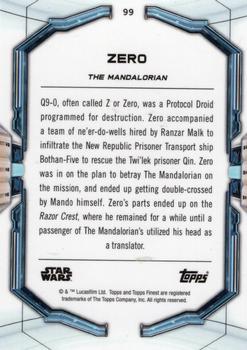 2022 Topps Finest Star Wars #99 Zero Back
