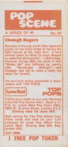 1970 Lyons Maid Pop Scene #22 Clodagh Rodgers Back