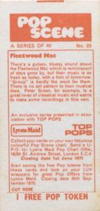 1970 Lyons Maid Pop Scene #23 Fleetwood Mac Back
