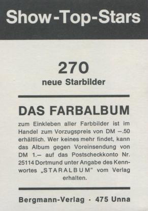 1970 Bergmann-Verlag Show-Top-Stars #101 Steppenwolf Back