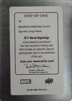 2011 Upper Deck Marvel Beginnings S1 - Printing Plates Magenta #38 Ego the Living Planet Back