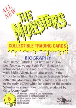 1997 Dart The Munsters #5 (Real name: Patrick Lilly) Back