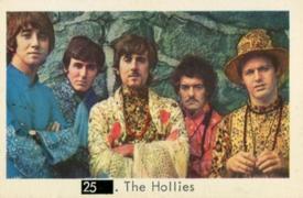 1968 Pop-Nytt TV Pussel (Dutch Gum Pop-New TV Puzzle Number in Black Square Box Swedish) #25 The Hollies Front