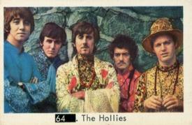 1968 Pop-Nytt TV Pussel (Dutch Gum Pop-New TV Puzzle Number in Black Square Box Swedish) #64 The Hollies Front