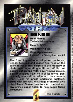 1993 Phantom Force #1 Sensei Back