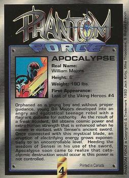 1993 Phantom Force #4 Apocalypse Back