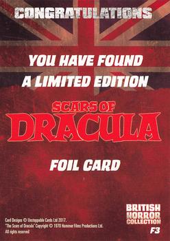2017 Unstoppable British Horror Collection - Foil #F3 Scars of Dracula Back