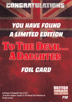 2017 Unstoppable British Horror Collection - Foil #F10 To the Devil...A Daughter Back