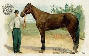 1898 Dwight's Soda Interesting Animals (J10) - Arm & Hammer Interesting Animals #47 Nancy Hanks Front