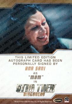 2022 Rittenhouse Star Trek: Discovery Season Three - Autographs (Brown Border Design) #NNO Ana Sani Back