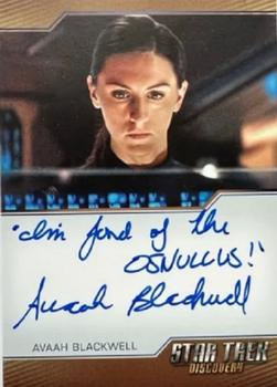 2022 Rittenhouse Star Trek: Discovery Season Three - Autographed Inscriptions (Brown Border Design) #NNO Avaah Blackwell Front