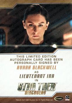 2022 Rittenhouse Star Trek: Discovery Season Three - Autographed Inscriptions (Brown Border Design) #NNO Avaah Blackwell Back