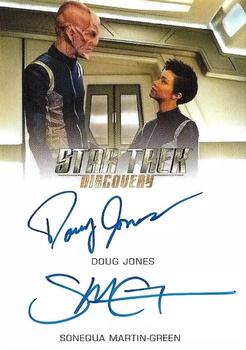 2022 Rittenhouse Star Trek: Discovery Season Three - Dual Autographs #NNO Sonequa Martin-Green  / Doug Jones Front
