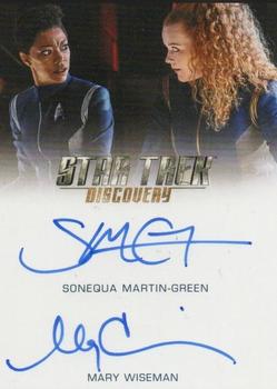 2022 Rittenhouse Star Trek: Discovery Season Three - Dual Autographs #NNO Sonequa Martin-Green  / Mary Wiseman Front