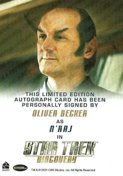 2022 Rittenhouse Star Trek: Discovery Season Three - Autographs (Full Bleed Design) #NNO Oliver Becker Back