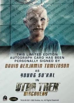 2022 Rittenhouse Star Trek: Discovery Season Three - Autographs (Full Bleed Design) #NNO David Benjamin Tomlinson Back