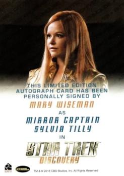 2022 Rittenhouse Star Trek: Discovery Season Three - Autographs (Full Bleed Design) #NNO Mary Wiseman Back