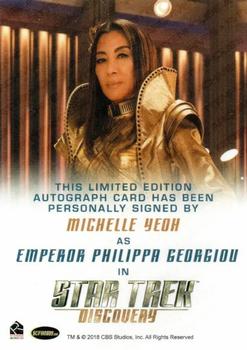 2022 Rittenhouse Star Trek: Discovery Season Three - Autographs (Full Bleed Design) #NNO Michelle Yeoh Back