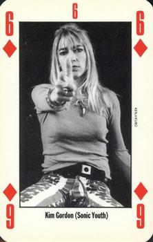 1992 NME Leader of the Pack Playing Cards #6♦️ Kim Gordon (Sonic Youth) Front