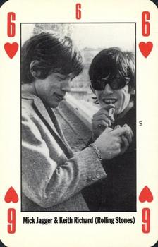 1992 NME Leader of the Pack Playing Cards #6♥️ Mick Jagger & Keith Richard (The Rolling Stones) Front