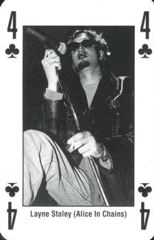 1993 Kerrang! The King of Metal Playing Cards #4♣️ Layne Staley (Alice in Chains) Front
