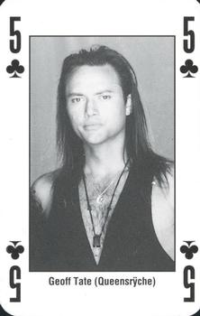 1993 Kerrang! The King of Metal Playing Cards #5♣️ Geoff Tate (Queensrÿche) Front