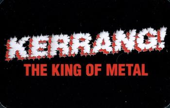 1993 Kerrang! The King of Metal Playing Cards #6♣️ Gene Simmons (Kiss) Back
