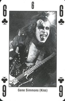 1993 Kerrang! The King of Metal Playing Cards #6♣️ Gene Simmons (Kiss) Front