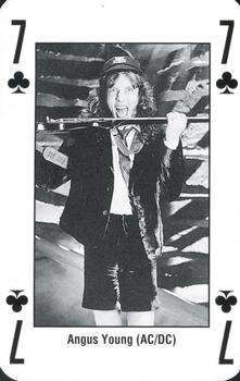 1993 Kerrang! The King of Metal Playing Cards #7♣️ Angus Young (AC/DC) Front