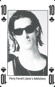 1993 Kerrang! The King of Metal Playing Cards #10♣️ Perry Farrell (Jane's Addiction) Front